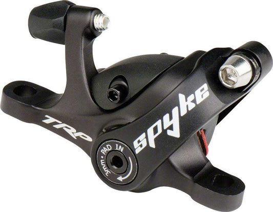 TRP Spyke Mechanical Post-Mount Caliper for long-pull levers, without rotor, Black