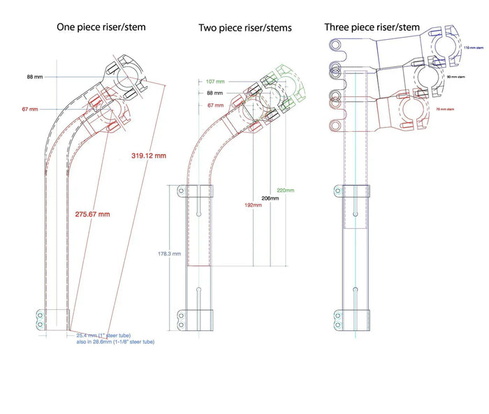 Bacchetta riser systems