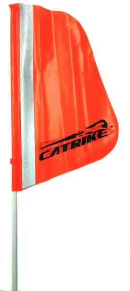 Catrike Flag is bright orange with reflective stripping for visibility ...