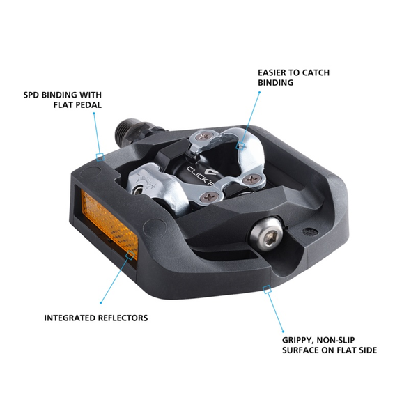 click'r pedale spd pd t421 Shimano SPD/Platform Click'R Pedals for easy riding anywhere – Bacchetta  Bikes